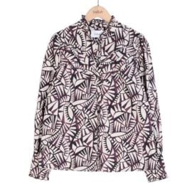 baampsh Tops Bash Frill Collar Print Blouse Size M Poshmark at Poshmark