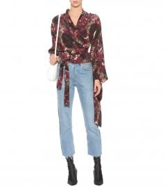 balenciaga Silk-crepe wrap top at Mytheresa