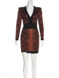 balmain patterned dress at The Real Real