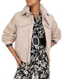 bash Camille Mixed Media Jacket   Bloomingdales at Bloomingdales