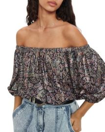 bash Gustave Paisley Print Off-the-Shoulder Top   Bloomingdales at Bloomingdales