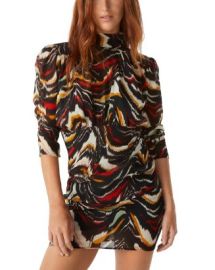 bash Pernel Printed Mock Neck Mini Dress Bloomingdales at Bloomingdales