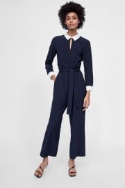 belted jumpsuit at Zara