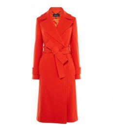 belted wrap coat at Karen Millen