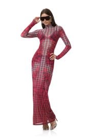 billie-dress-ruby-houndstooth at AFRM