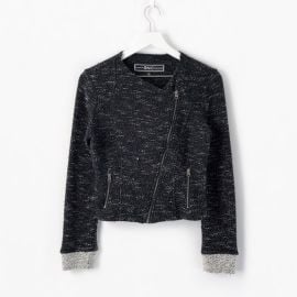 blanc noir Jackets amp Coats Bnci Blanc Noir Asymmetric Tweed Moto Jacket Poshmark at Poshmark