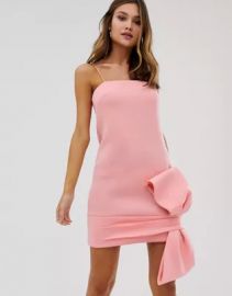 bow detail shift mini dress at ASOS