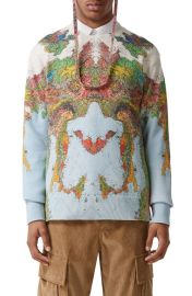 burberry Burly Map Print Cotton Sweater at Nordstrom