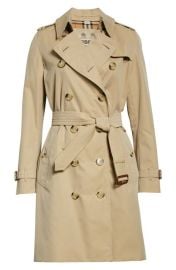 burberry Kensington Cotton Trench Coat at Nordstrom