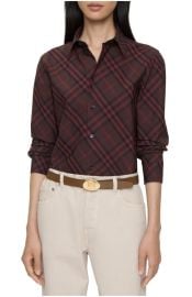 burberry Slim Fit Check Cotton Shirt at Nordstrom
