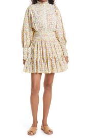 byTiMo Flower Garden Long Sleeve Cotton Minidress at Nordstrom