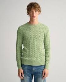 cable knit sweater at Gant