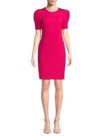 calvin klein Short-Sleeve Sheath Dress at Saks Off 5th