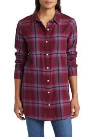 caslon(rPlaid Tunic Shirt at Nordstrom