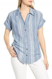 caslon Stripe Woven Shirt at Nordstrom