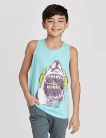 cat and jack Shark Graphic Tank Top at Target