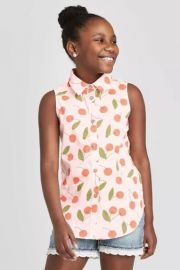 cat jack Cherry Print Sleeveless Woven Top at Target