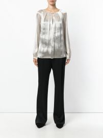 chain fastening pleat blouse by Max Mara at Farfetch