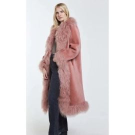 charlotte simone Jackets amp Coats Charlotte Simone Small Pink Donna Faux Fur Coat Limited Edition Nwt Penny Lane Poshmark at Poshmark