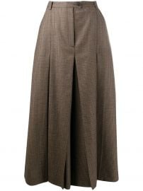 check pleated mid-length skirt at Farfetch