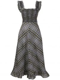 check-print flared dress at Farfetch