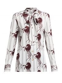 chloe horse print necktie shirt at Matches