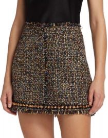 cinq a sept Confetti Tweed Odette Skirt In Black Shop Premium Outlets at Shop Simon