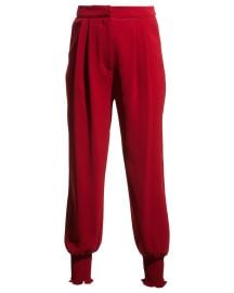 cinq a sept Drew Smocked-Cuff Crepe Pants at Neiman Marcus