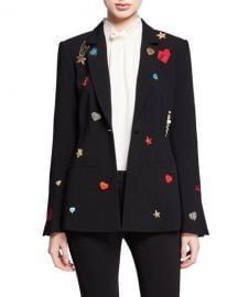 cinq a sept Rumi Single-Button Patch Blazer at Neiman Marcus