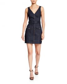 cinq a sept gwyneth sleeveless mini denim dress at Neiman Marcus