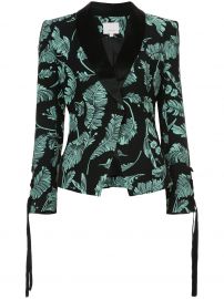 cinq a sept leaf printed blazer at Farfetch