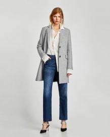 coat with shoulder pads at Zara