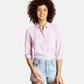 collared blouse at Uniqlo