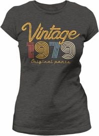 com 46th Birthday Gift for Women - Retro Vintage 1979 Original Parts - 001 - L46th Birthday Shirt Clothing Shoes amp Jewelry at Amazon