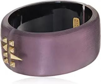 com Alexis Bittar Wide Golden Studded Hinge Deep Lilac Bangle Bracelet Clothing Shoes amp Jewelry at Amazon