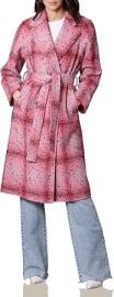 com Avec Les Filles Donegal Tweed Wrap Coat Pink Multi MD Clothing Shoes amp Jewelry at Amazon