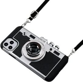com Awsaccy Emily in Paris Phone Case iPhone 11 Pro Max Camera Case Vintage Cover Cute 3D Cool Unique Camera Design Case PC Silicone Cover with Removable Neck Strap Lanyard for Girls Women Black Cell Phones amp Accessories at Amazon