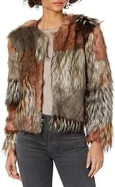 com BB DAKOTA Women39s Patch My Drift Faux Fur Jacket  Clothing Shoes amp Jewelry at Amazon