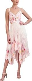 com BCBGMAXAZRIA Women39s Fit and Flare Midi Cocktail Dress White Multi 6 Clothing Shoes amp Jewelry at Amazon