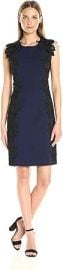 com Betsey Johnson Womenx27s Scuba Crepe Dress Black Navy 2 Clothing Shoes amp Jewelry at Amazon