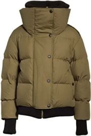 com Burberry GREENLAWKN Oversized Collar Down Puffer Jacket In Olive Green  Clothing Shoes amp Jewelry at Amazon