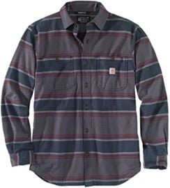 com Carhartt Men39s Rugged Flex Relaxed Fit Midweight Flannel Fleece-Lined Shirt Clothing Shoes amp Jewelry at Amazon