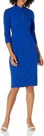 com Donna Morgan Women39s Knotted Crepe Sheath Dress  Clothing Shoes amp Jewelry at Amazon