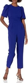 com Eliza J Women39s Waist TIE Balloon Sleeve Jumpsuit Blue 10 Clothing Shoes amp Jewelry at Amazon