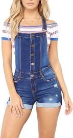 com Elonglin Womenx27s Denim Shorts Jumpsuits Adjustable Straps Jean Short Overalls Clothing Shoes amp Jewelry at Amazon