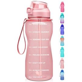 com Fidus Large Half Gallon64OZ Motivational Water Bottle with Paracord Handle amp Removable Straw - BPA Free Leakproof Water Jug with Time Marker to Ensure You Drink Enough Water Daily-Light Pink Sports amp Outdoors at Amazon