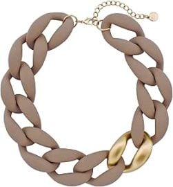 com Firstmeet Statement Chunky Acrylic Brown Chain Link Choker Necklace for WomenXL-1088-Light Brown Clothing Shoes amp Jewelry at Amazon