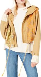 com Free People Womens Boho Hooded Jacket Tan XS  Clothing Shoes amp Jewelry at Amazon