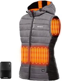 com Heated Vest Women with Battery - Detachable Heated Hood and 10000mAh BatteryORRNIKKO Slim Fit Electric Warming Heated Vest  Clothing Shoes amp Jewelry at Amazon