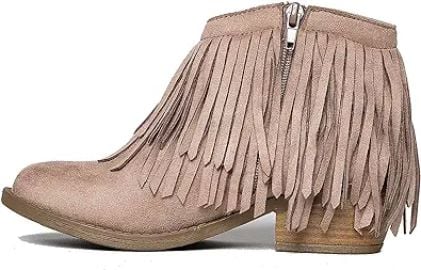 com J Adams Marrow Ankle Boot - Western Fringe Cowboy Low Heel Bootie Ankle amp Bootie at Amazon